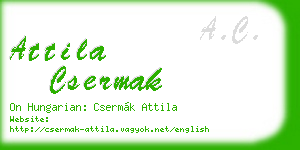 attila csermak business card
